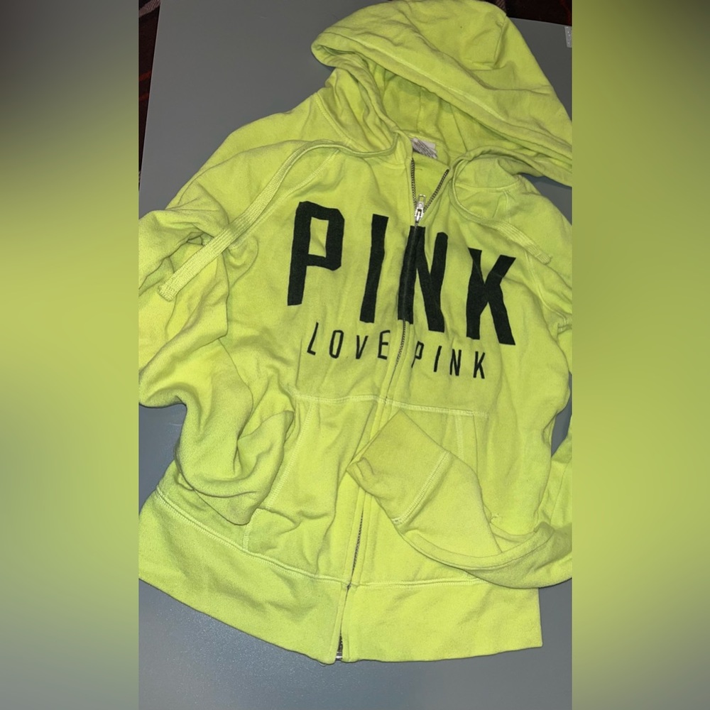 PINK ZIP UP HOODIE- XS